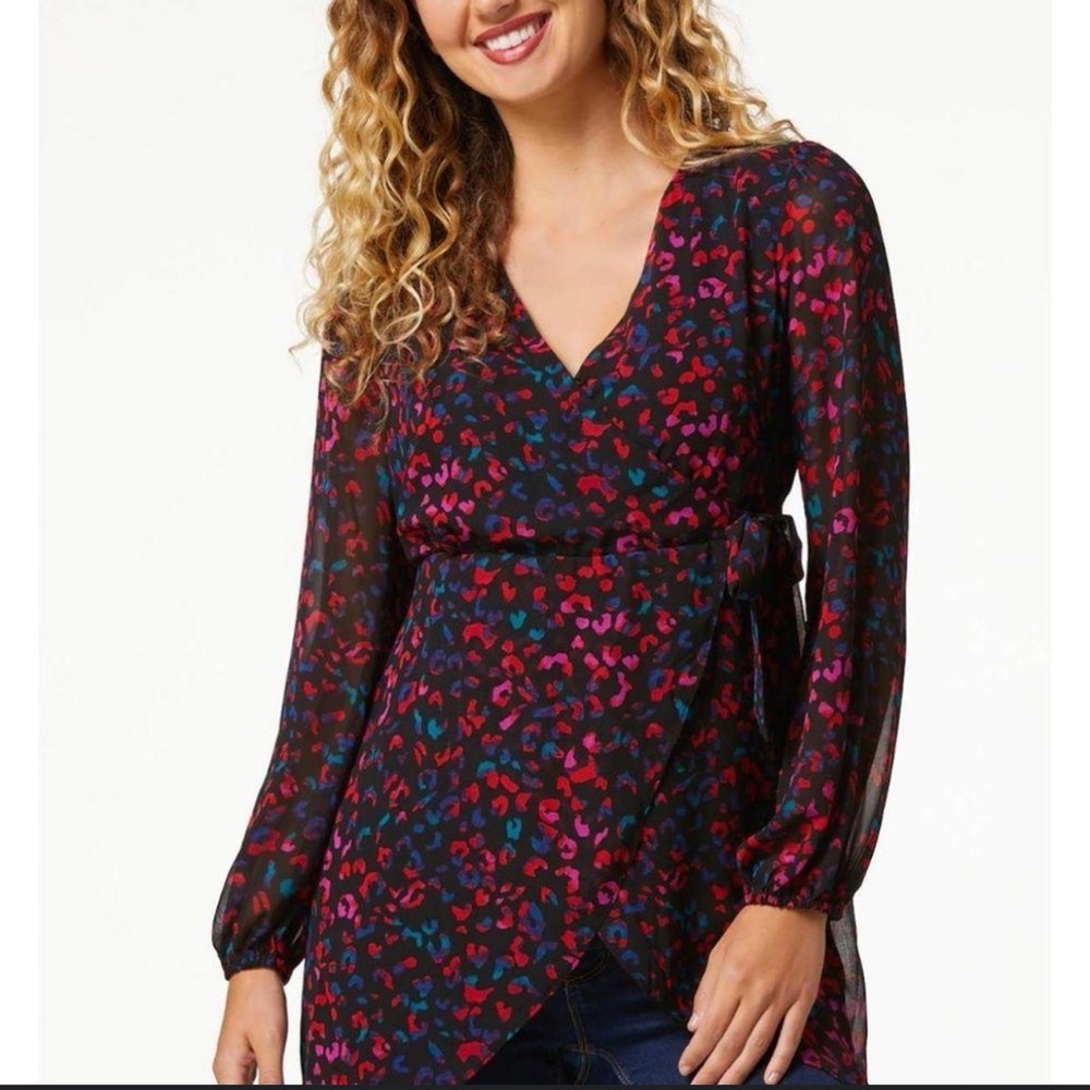 Cato High Low Asymmetrical Wrap Tunic